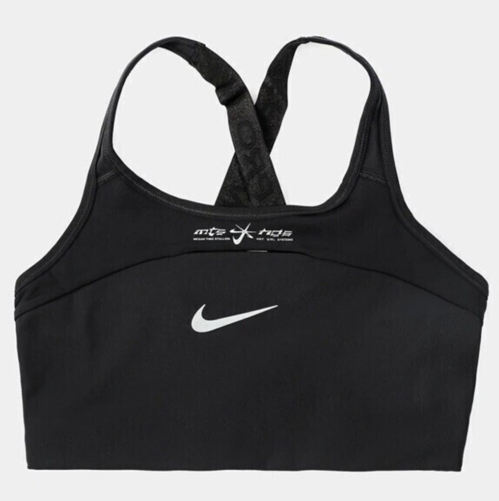 Nike Pro Megan Thee Stallion Hottie Black Sports Bra Size Medium FZ0462-010